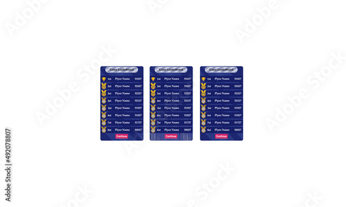 Leaderboard with abstract background Free Vector