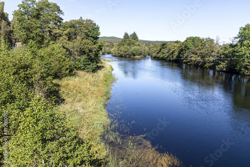 The famous River Spey at Boat of Garten  Highland  Scotland UK.
