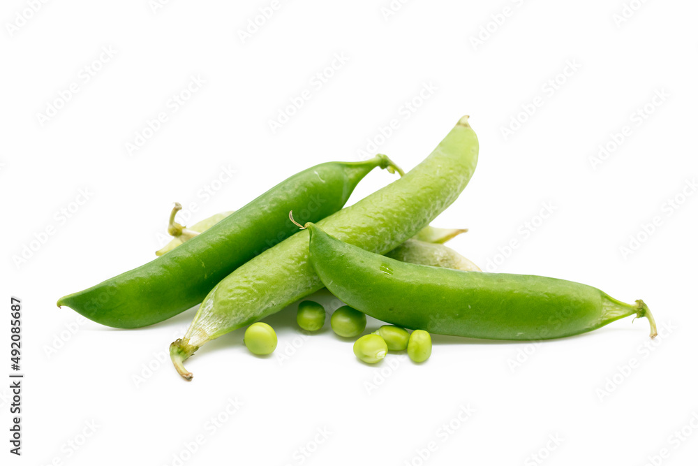 green pea vegetable bean isolated on white background. green pea vegetable bean isolated on white background.