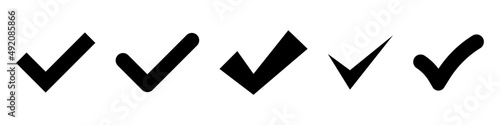 Check mark icon symbol set