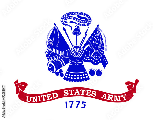 Vector illustration of the official United States Army Core flag photo