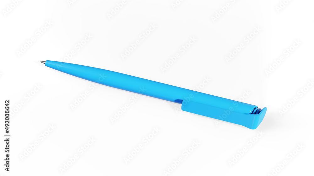 Ball pen mockup isolated on white background - 3d render Ball pen mockup isolated on white background - 3d render