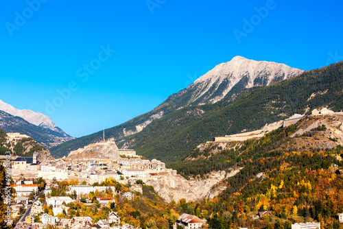 old fortification town Briancon in France photo