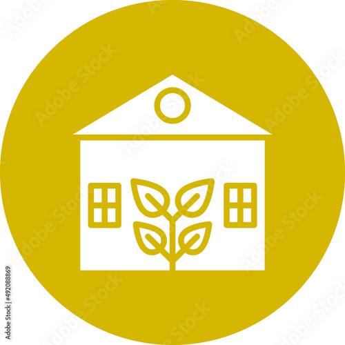 Eco House Icon Style