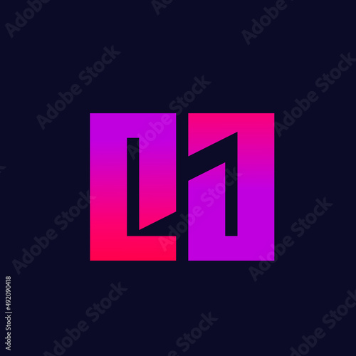 EA monogram logo.Lowercase letter e, letter a typographic icon.Lettering sign isolated on dark background.Alphabet initials.Modern, design, geometric, web, tech style characters.