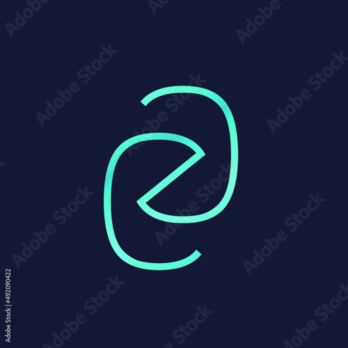EA monogram logo.Lowercase letter e  letter a typographic icon.Lettering sign isolated on dark background.Alphabet initials.Modern  design  minimalist  web  tech style neon color characters.