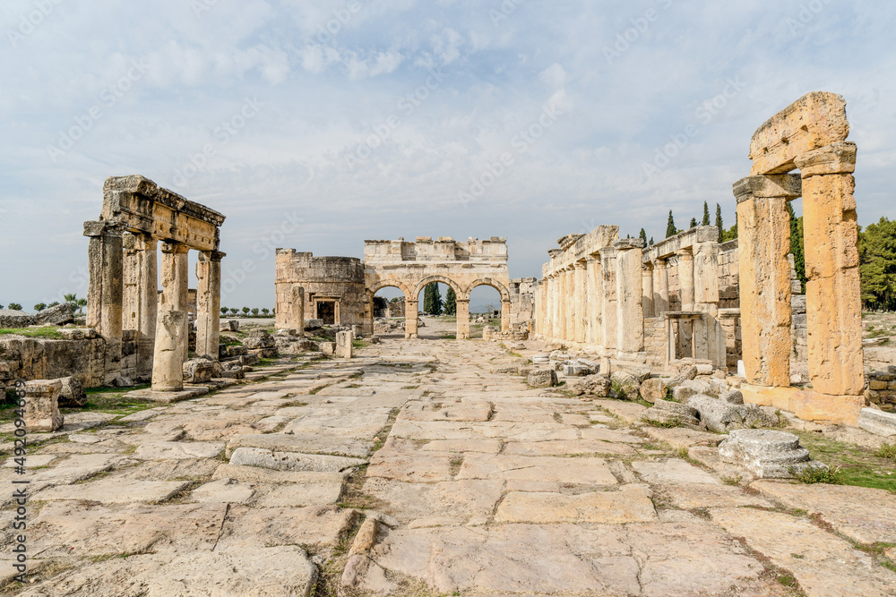The streets of the ancient holy city of hierapolis