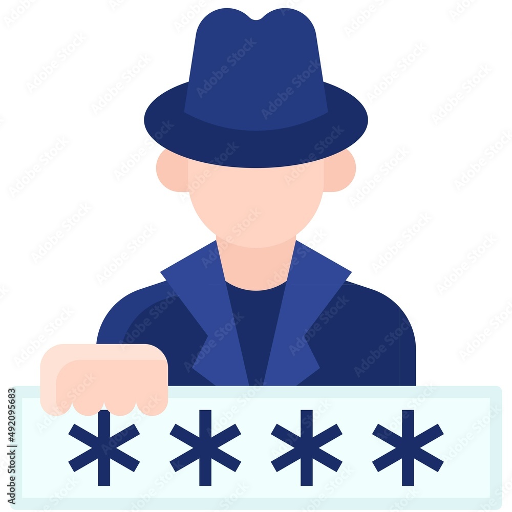 Scammer icon, DeFi related vector illustration