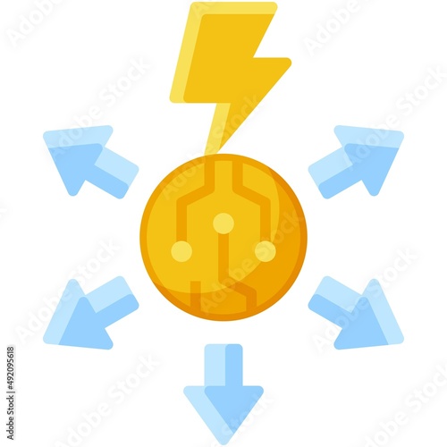 Liquidation icon, DeFi related vector illustration