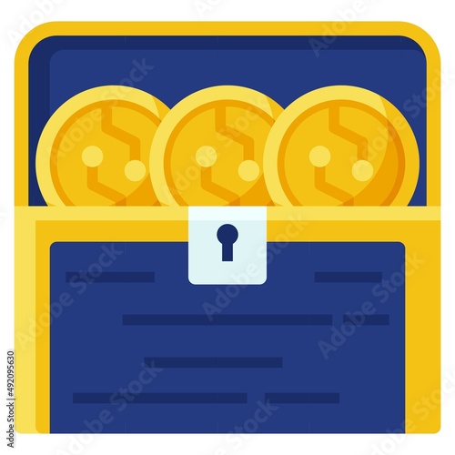 Treasure icon, DeFi related vector illustration