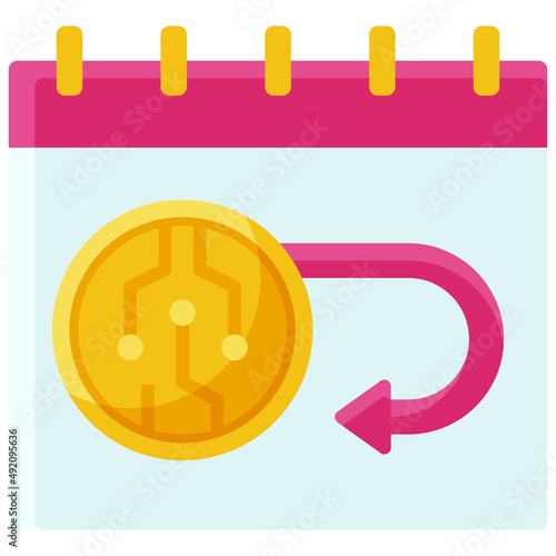 Return of investment icon, DeFi related vector illustration