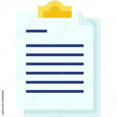 White paper icon, DeFi related vector illustration