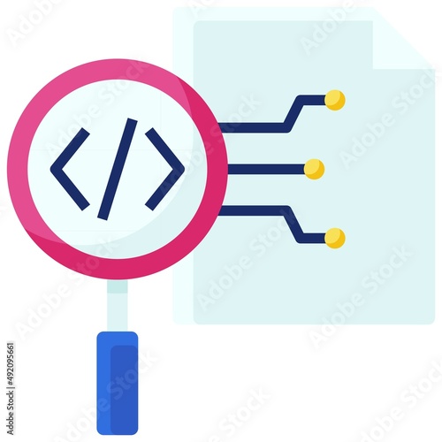 Audit icon, DeFi related vector illustration