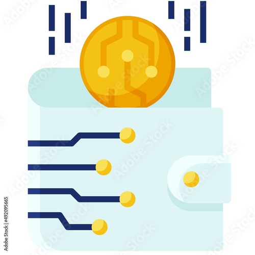 Wallet icon, DeFi related vector illustration