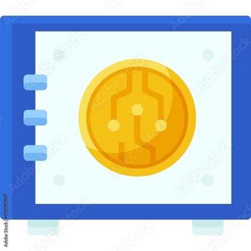 Vault icon, DeFi related vector illustration