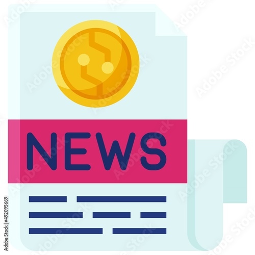 News icon, DeFi related vector illustration