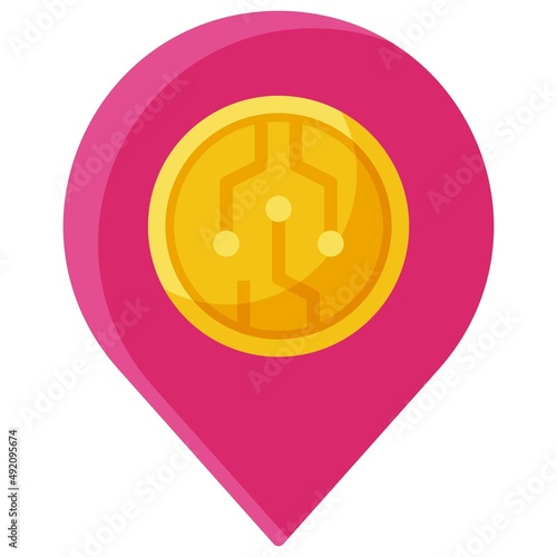 Address icon, DeFi related vector illustration