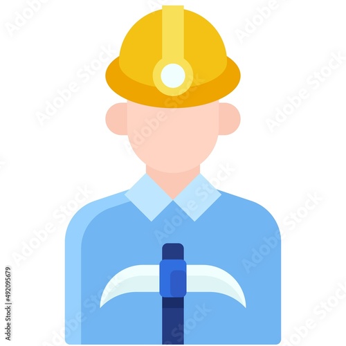 Miner icon, DeFi related vector illustration