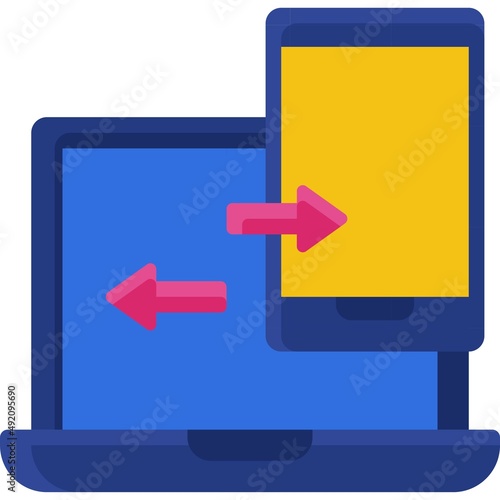 Synchronization icon, DeFi related vector illustration