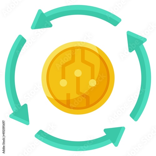 Market cap icon, DeFi related vector illustration