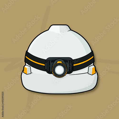 Construction helmet in simple vector