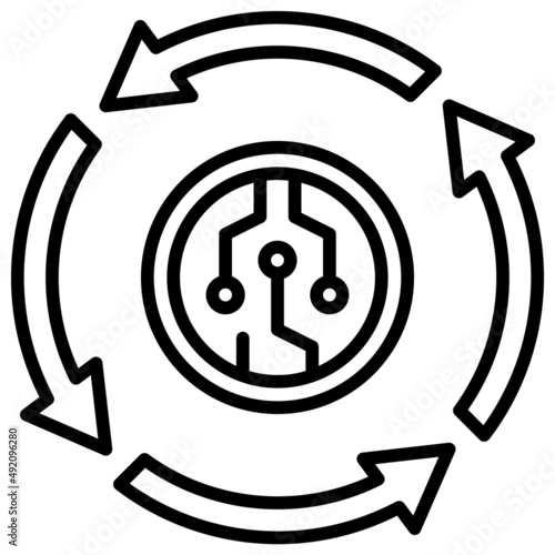 Market cap icon, DeFi related vector illustration