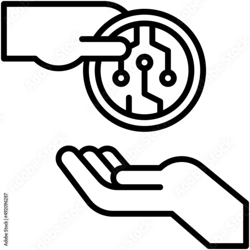Lending icon, DeFi related vector illustration