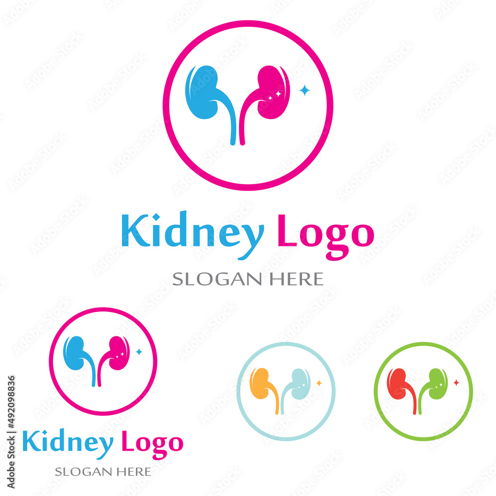 Kidney health and kidney care logo using icon design concept vector illustration Kidney health and kidney care logo using icon design concept vector illustration