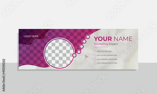 modern creative email signature design template for business. corporate email signature design . email signature template in vector.