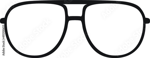 eye glasses. Glasses silhouette. Retro glasses. clipping path. style plastic-framed