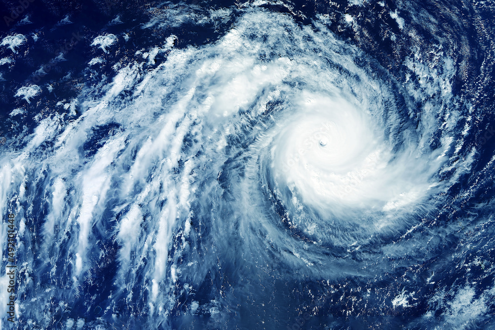 Typhoon from space. Elements of this image furnished by NASA