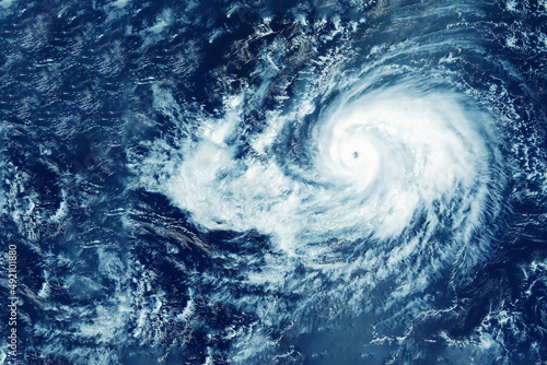Typhoon from space. Elements of this image furnished by NASA
