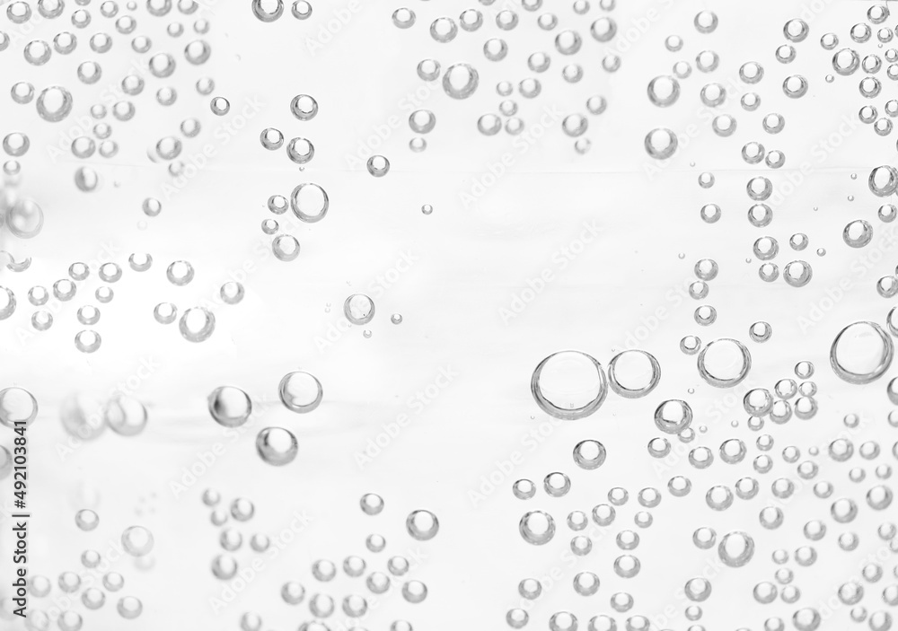 Closeup view of soda water with bubbles