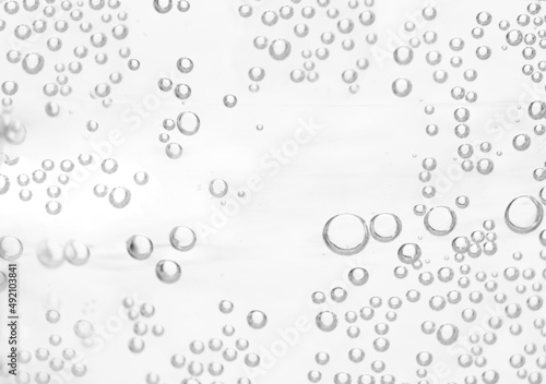 Closeup view of soda water with bubbles