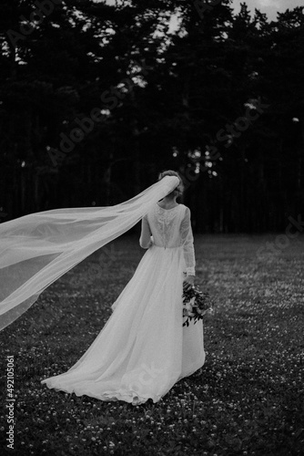 bride in white dress