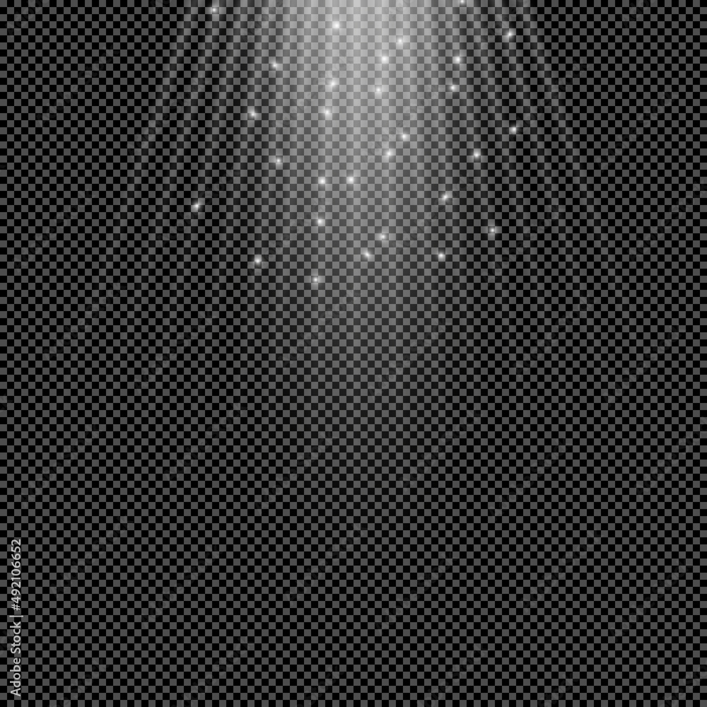 Silver light effect of an explosion of sunlight, dust and glare. Sunbeams isolated on transparent background. video effects Silver light effect of an explosion of sunlight, dust and glare. Sunbeams isolated on transparent background. video effects