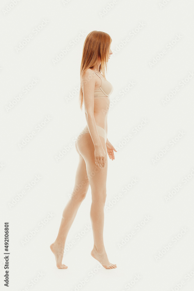 Beauty concept - close up portrait of attractive girl with beauty natural skin isolated on white background. Beauty concept - close up portrait of attractive girl with beauty natural skin isolated on white background.