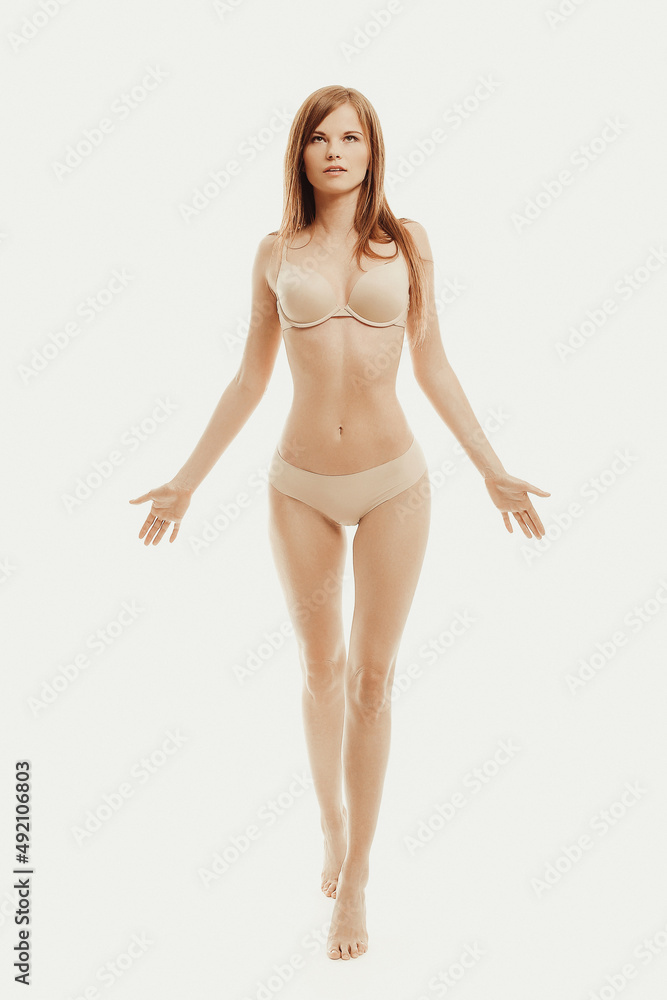 Beauty concept - close up portrait of attractive girl with beauty natural skin isolated on white background. Beauty concept - close up portrait of attractive girl with beauty natural skin isolated on white background.