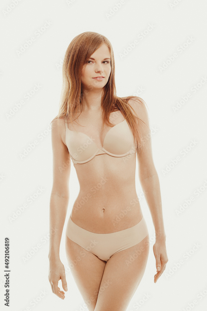 Beauty concept - close up portrait of attractive girl with beauty natural skin isolated on white background. Beauty concept - close up portrait of attractive girl with beauty natural skin isolated on white background.