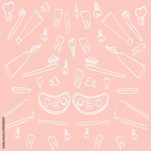 dentistry,dentist,dental treatment,teeth,prosthetics,dentist's medical instruments,tooth brushing brush,tooth brushing paste,dental shunt,dentist's print,doctor's print