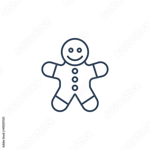 Gingerbread man icons  symbol vector elements for infographic web