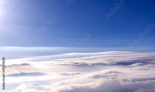 clouds in the sky from a bird's eye view