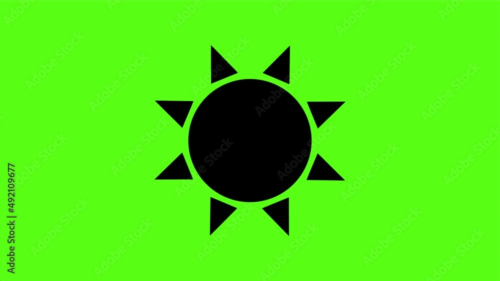Sunny Weather video animation, green background Sunny Weather video animation, green background