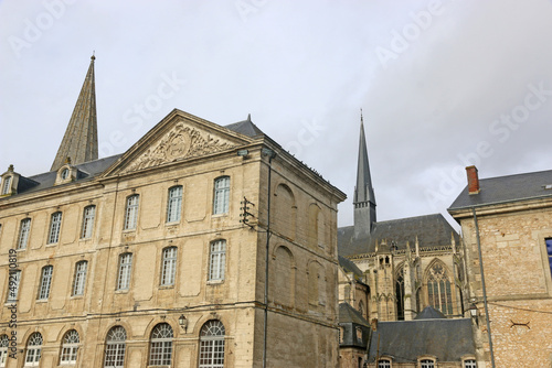Historic building in Bergues, France 