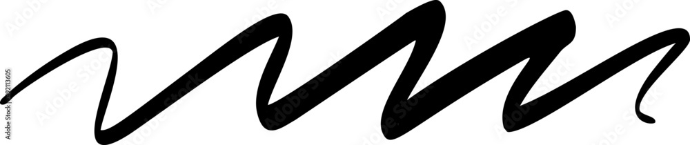 Hand drawn black calligraphy swoosh Stock Vector | Adobe Stock