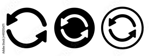 Set of icons: update, refresh, reload. Vector illustration