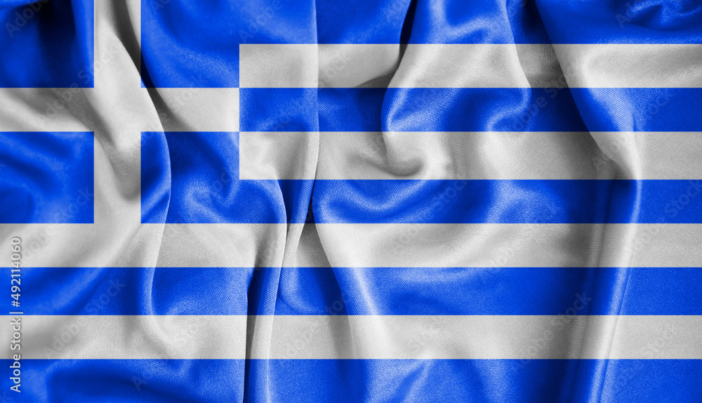 National Flag of Greece, silk background National Flag of Greece, silk background