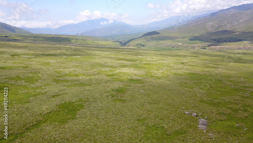 beautiful landscape with green mountains in northwest Argentina