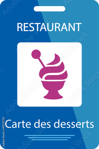 Logo carte des desserts.