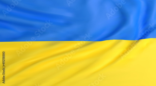 Vector illustration flag of Ukraine. close up flag of Ukraine